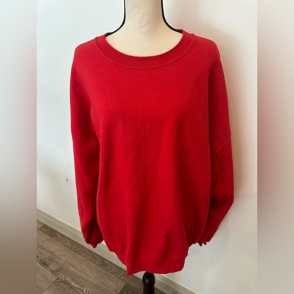 Gildan Heavy Blend Red Crew Sweatshirt XXL Blank